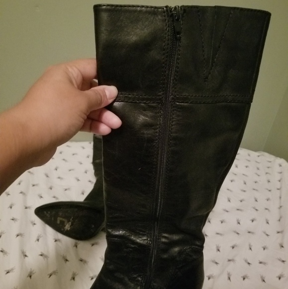 Nine west pointed toe wide calf knee boots - Picture 2 of 4